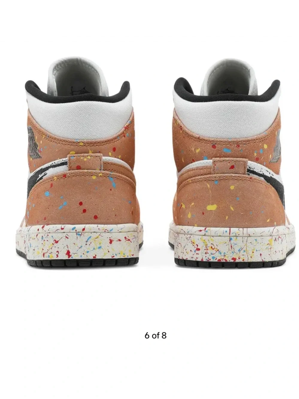 Air Jordan 1 Mid SE 'Brushstroke Paint Splatter' Men’s Size 8 Worn twice